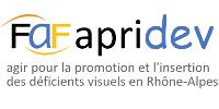 Logo FAF apridev agir pour la promotion et l'insertion des déficients visuels en Rhônes-alpes