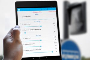 Démonstration de l'application blueEo de paramétrage sur support tablette Nexus9