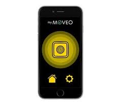 Logo My Moveo application pour déficient visuel Logo jaune et noir My Moveo smartphone