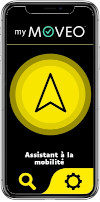 Logo jaune et noir My Moveo smartphone